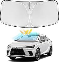 Vista 154 de Parasol de 4 capas para parabrisas, ajuste personalizado, tela 240T, parasol retráctil que bloquea los rayos ultravioletas, accesorios para automóvil