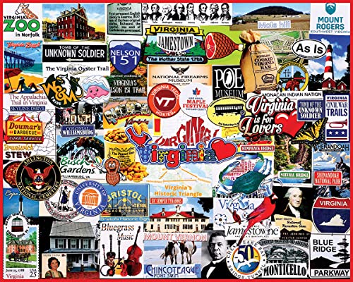 White Mountain - I Love Virginia Puzzle, 1000 Piece Jigsaw Puzzle, 24 inches by 30 inches