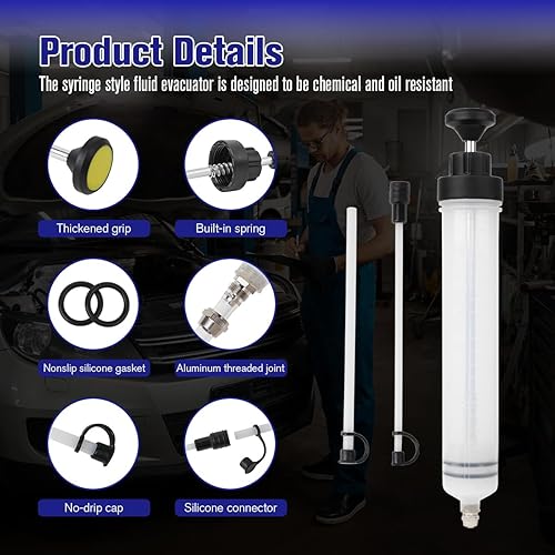 Miniatura 2 de Bomba de fluido diferencial para aplicaciones automotrices - Bomba extractora de aceite eficiente para extracción de líquidos (estilo 5OOCCnuevo)