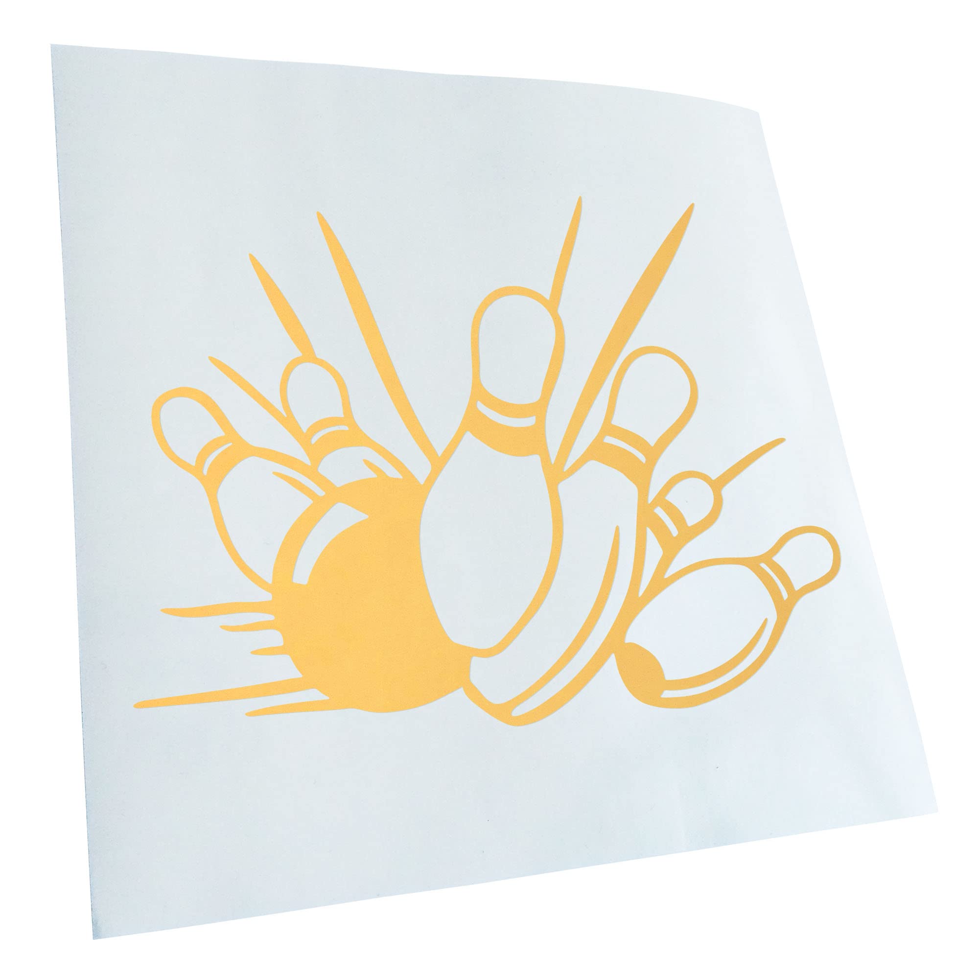 Kiwistar - Car Sticker - Cream - 40 x 29 cm Bowling Strike Cones Sticker for Car, Laptop, Bicycle, Truck, Motorcycle Multicoloured JDM Decal Racing