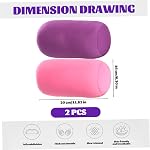 2Pcs Oreillers à microbilles, 12x6 Roll Microbead Oreiller Soft Bolster Cylindrical Oreil Cou Bras Dos Support Roll Coussin Oreils Sac de haricot Dormant Voiture Voyage
