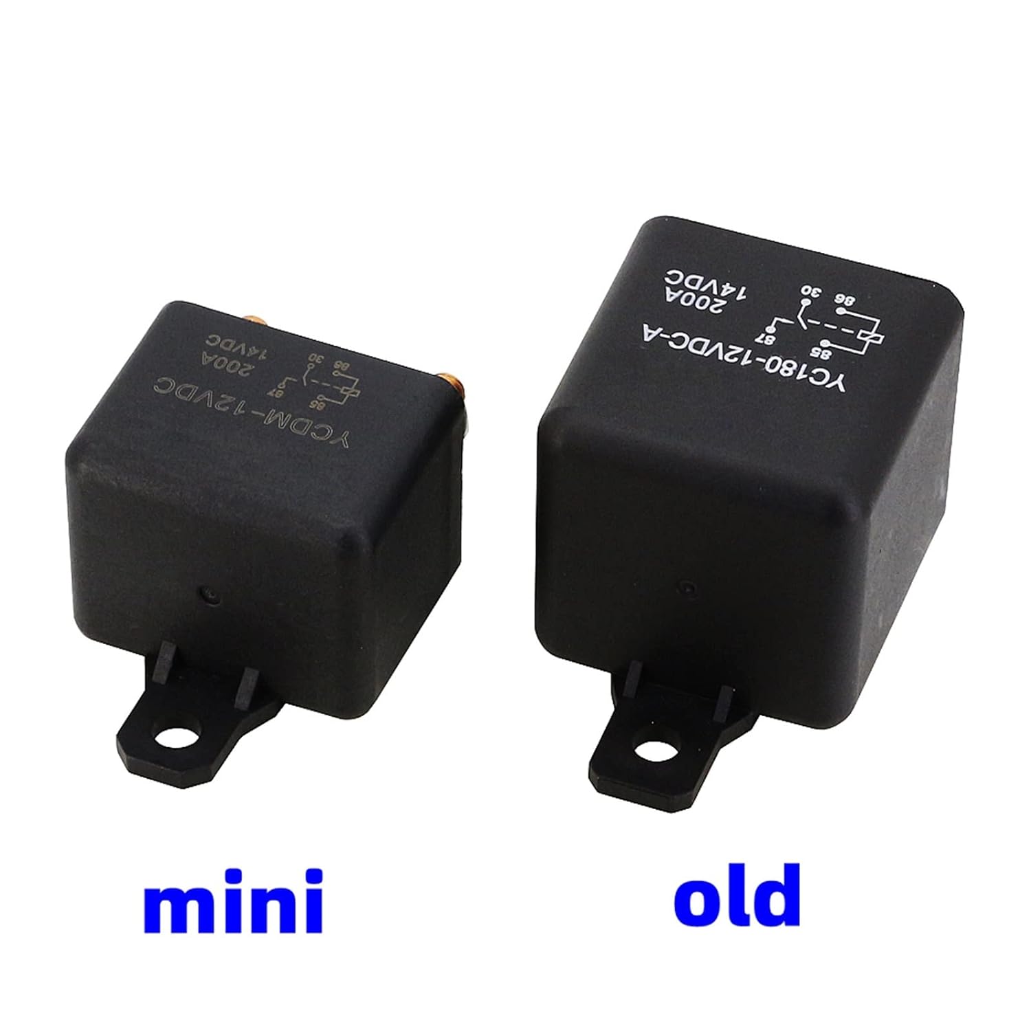 10pcs 200A high Current Start Relay 12/24V YC180-12/24VDC-A Type Intermittent 2.4W High Power Automotive Relay(24V,Old Style)
