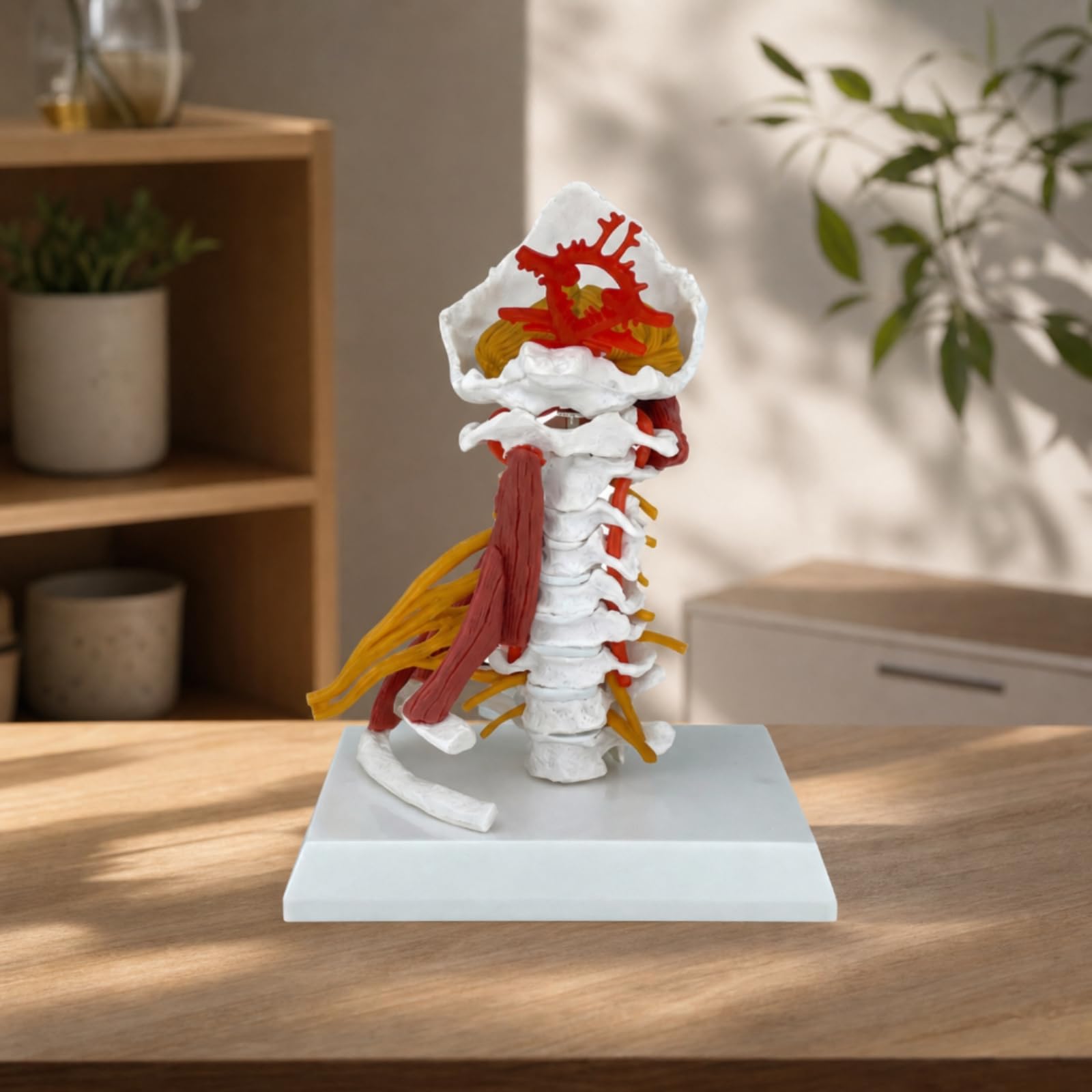 Modello di Vertebra Cervicale con Nervi e Muscoli Smontabile Modello Della Colonna Cervicale Umana Alta Precisione per Studio Medico