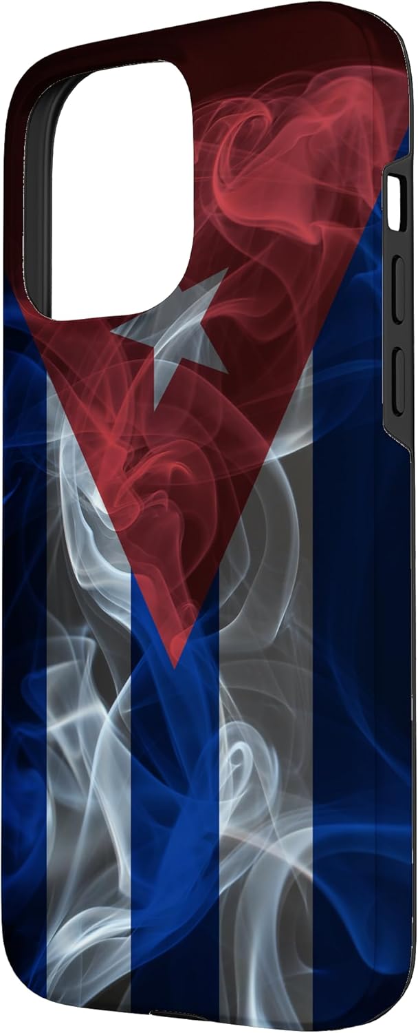 Smoky Cuba Flag - Smoke Style Cuban Pride Case for iPhone 15 Pro Max