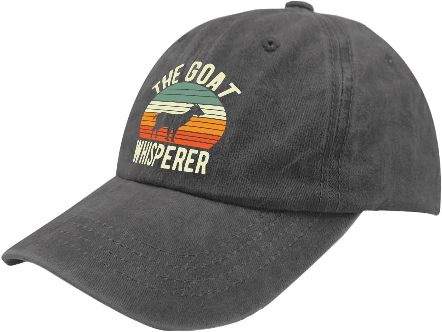 ZOOBO The Goat Whisperer Caps Running Cap Pigment Black Running Hat Gifts for Dad Running Cap - Image 2