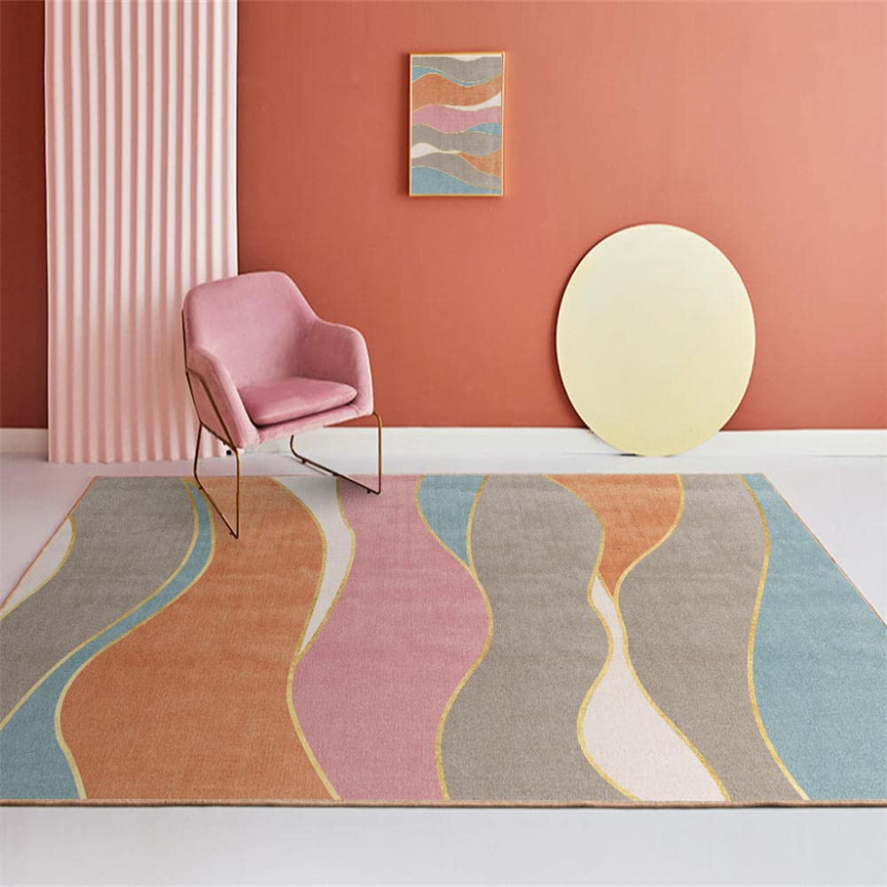 Tapis de jeux enfant anti dérapant grand format 180X220cm rose bleu