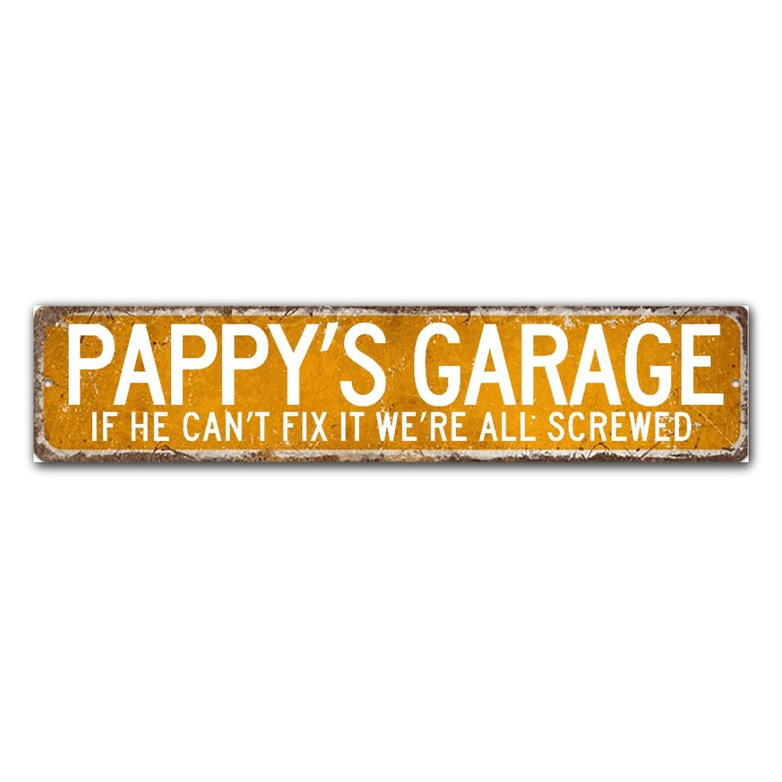 Plaque en bois pour garage vintage afin de décorer votre salon