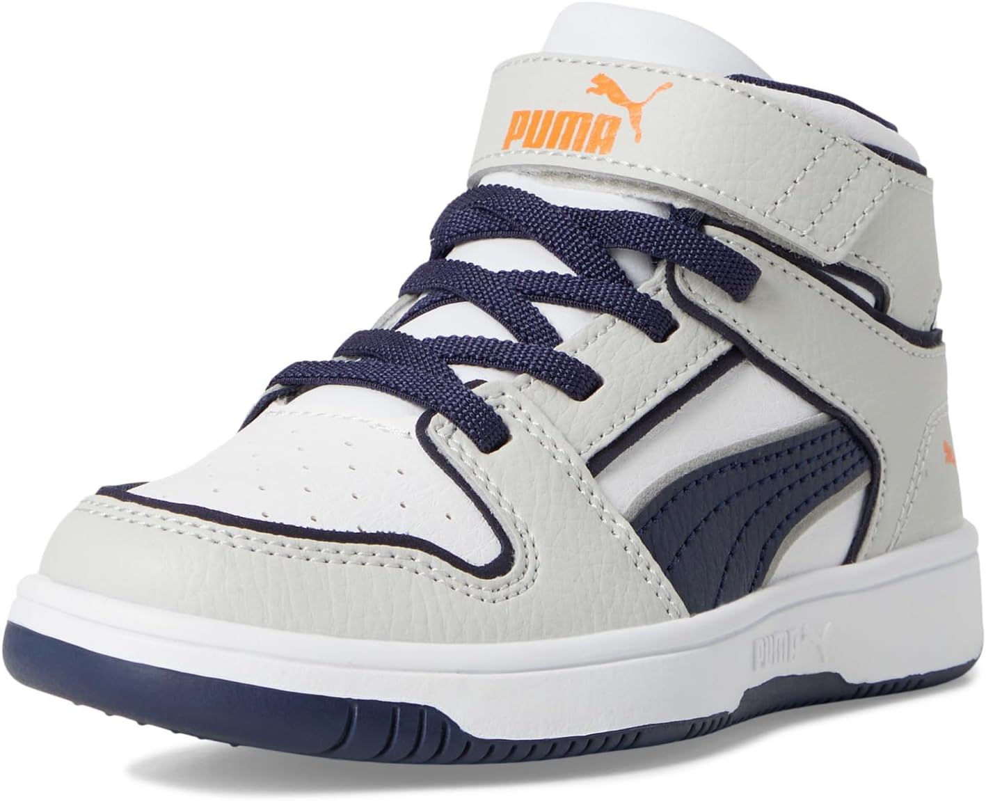 PUMA Unisex-Child Rebound Layup Mid Hook and Loop Shoes (Little Kid) Sneaker - Image 7