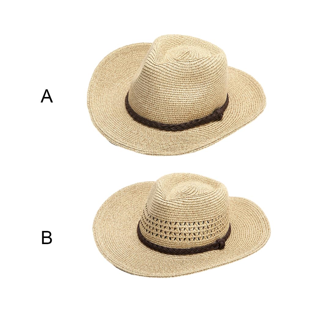 Restez confortable et élégant léger hommes grande taille chapeau de soleil papier large bord plage pliable casquette homme chapeau de paille