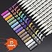 Metallic Markers - Art Calligraphy Pens(Brush-Tip), for Rock Painting, Black Paper, Script Lettering, 15 Colors/Set