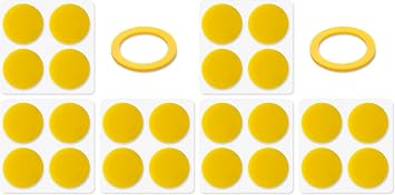 MAGICYOYO Yo-Yo Silicone Response Pads- Yellow- Set of 12 - Slim for Most of MAGICYOYO Metal Yoyos -V3 V6 V8 V10 V11 V12 V13 N6 N8 N11 N12 T5 M001 M002 Y01 Y02 Y03 Pack of 2