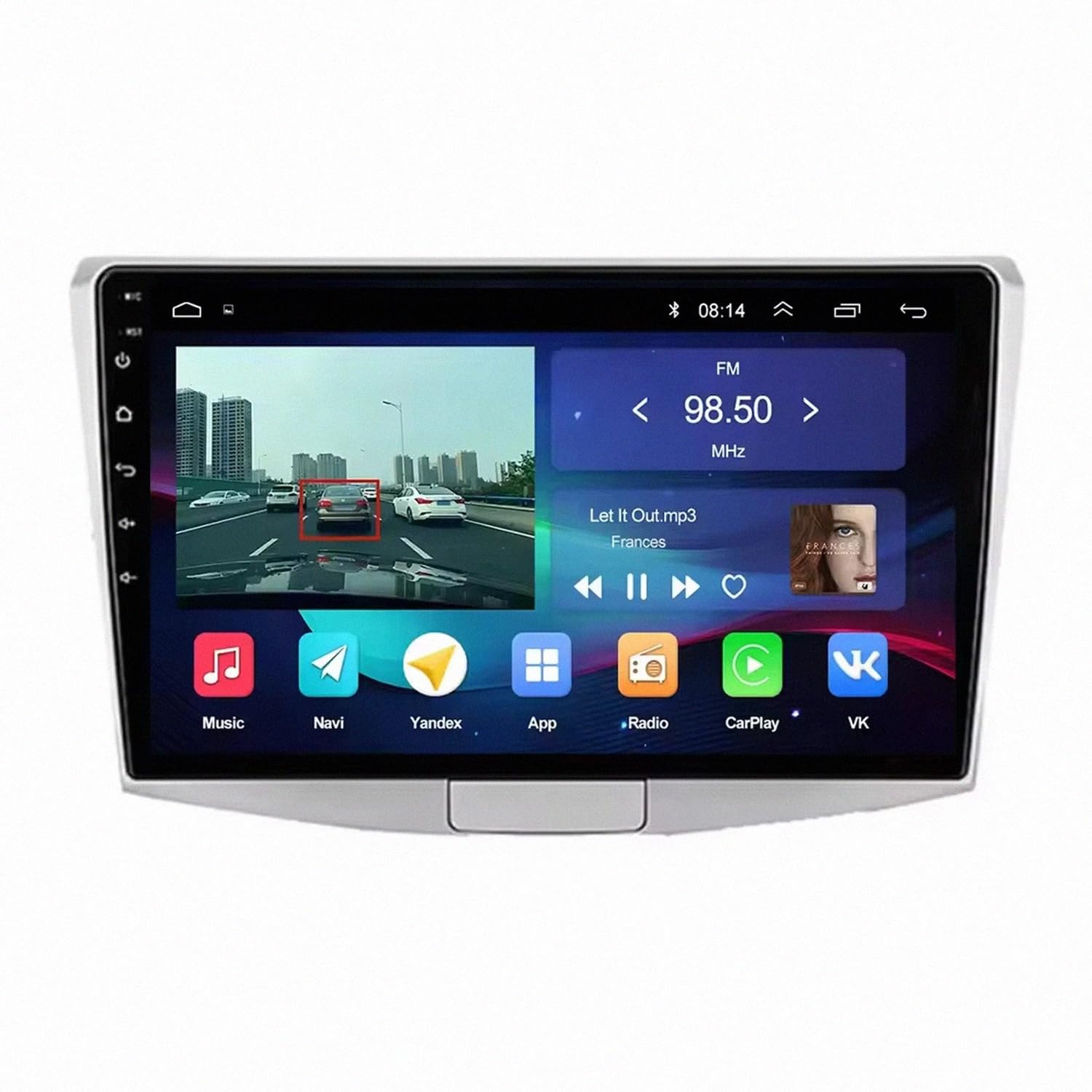 Radio Samochodowe dla Renault Captur Clio 2011-2019 Z Kamerą Cofania, Funkcją Mirror Link, Sterowaniem Głosowym I Radiem Fm; Obsługa Siri/Aux/Airplay, 4 Rdzeń 1G+16G