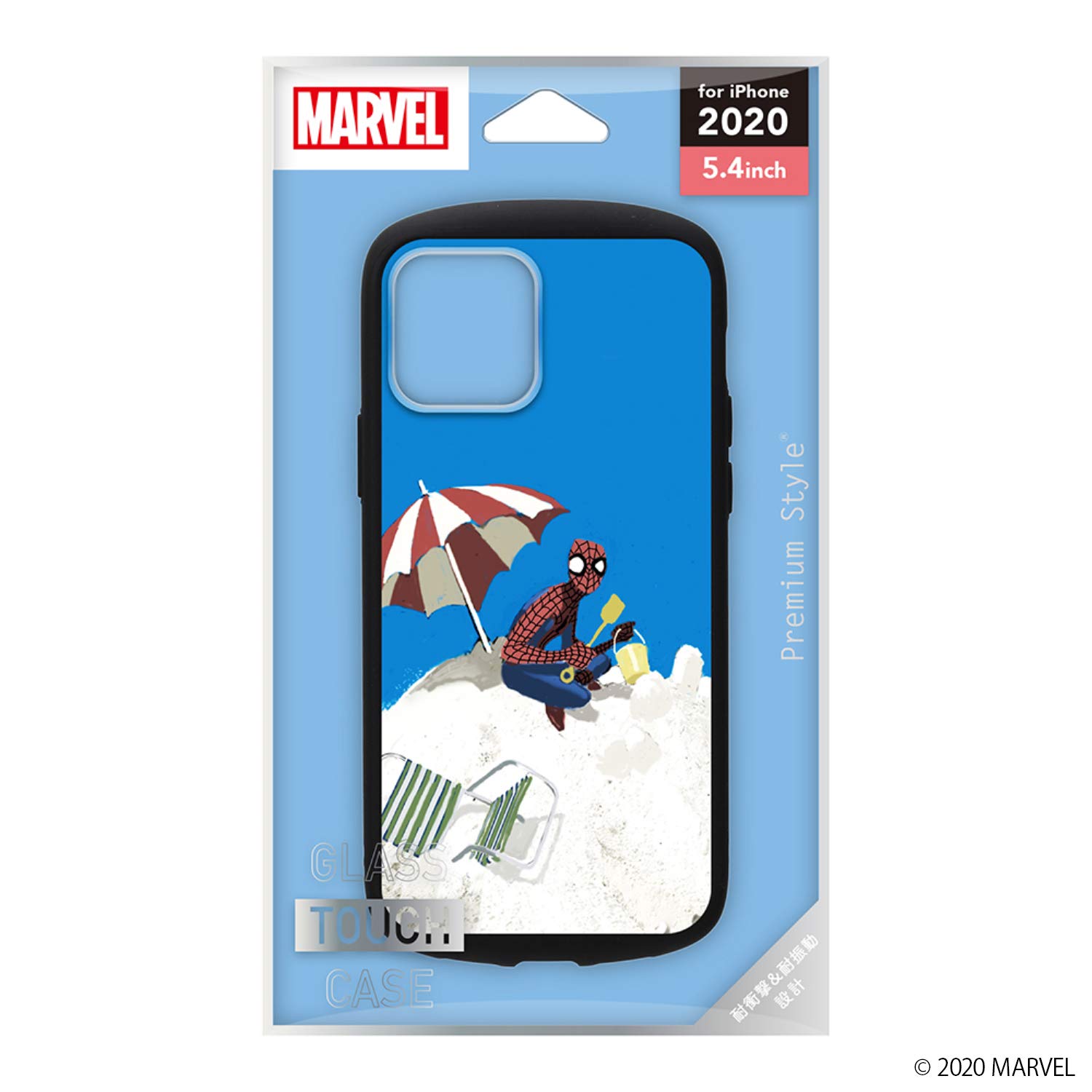 Premium Style iPhone 12 mini用 ガラスタフケース スパイダーマン PG-DGT20F22SPM