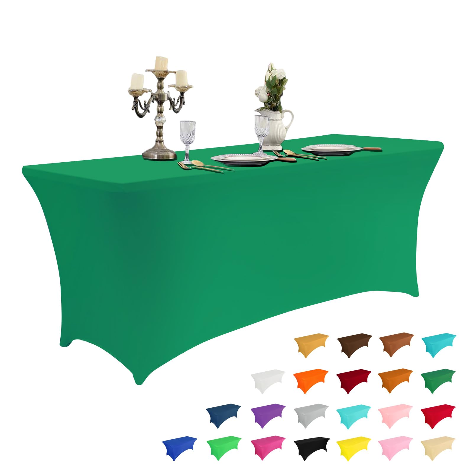 IVAPUPU Lot De 2 Nappes Rectangulaires Ajustées De 240 Cm