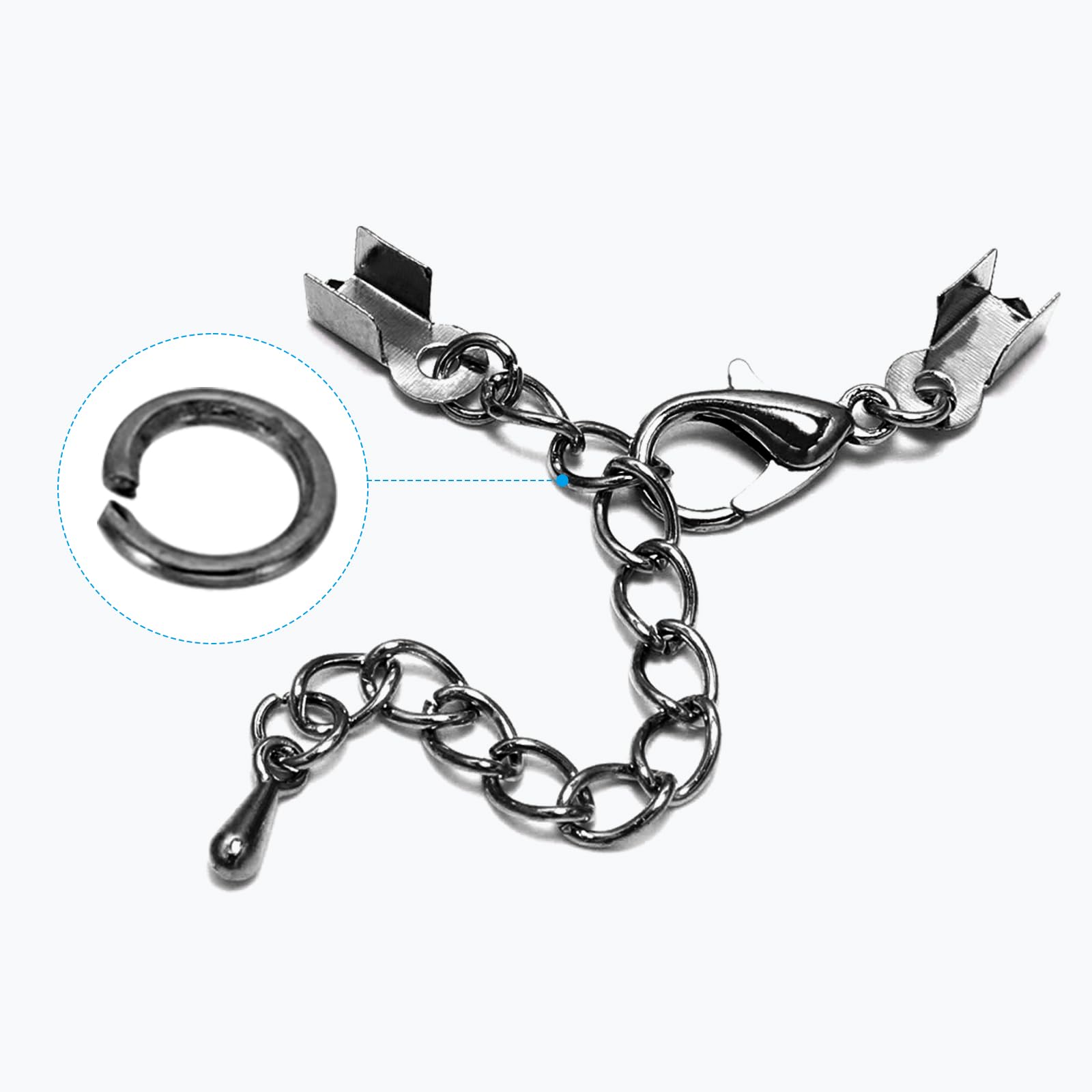 PATIKIL Jewelry Making Accessories Set, 4-10mm Open Jump Rings for Bracelet Necklace Making Findings Jewelry DIY, Blue Black - Image 3