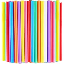 100 PCS Jumbo Smoothie Straws, Colorful Wide-Mouth Milkshake
