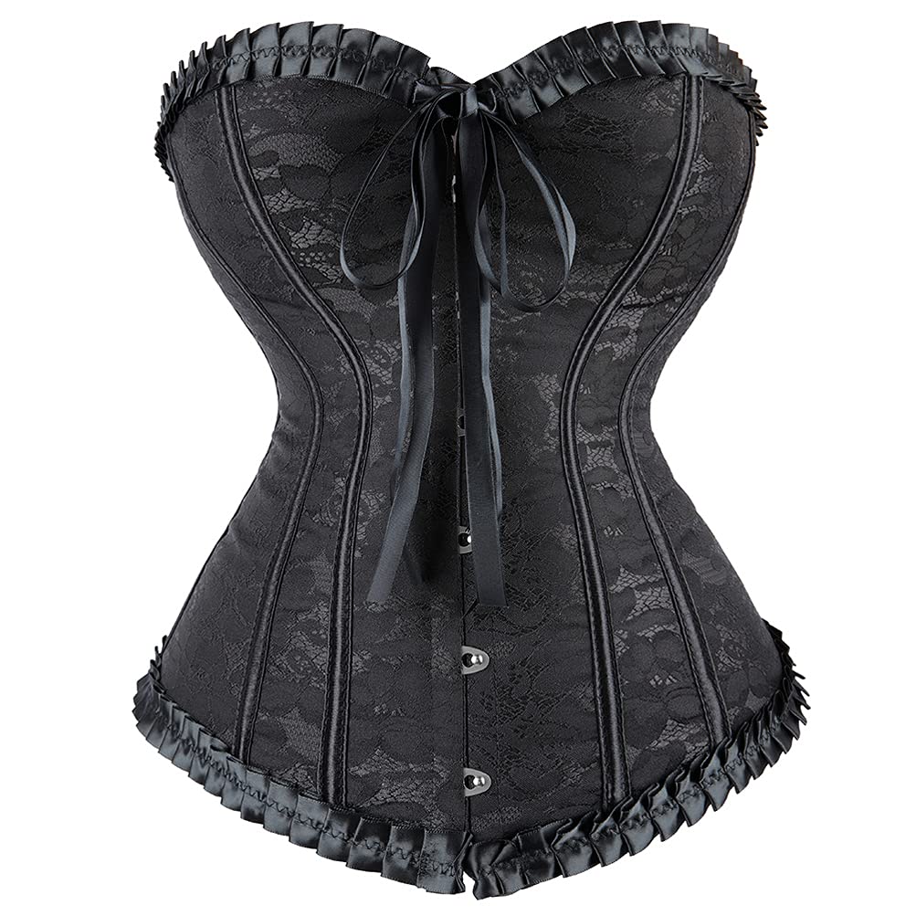 Grebrafan Brocado Corset Bustier Sexy Nupcial Corsés y Lencería Talla Grande — view 8