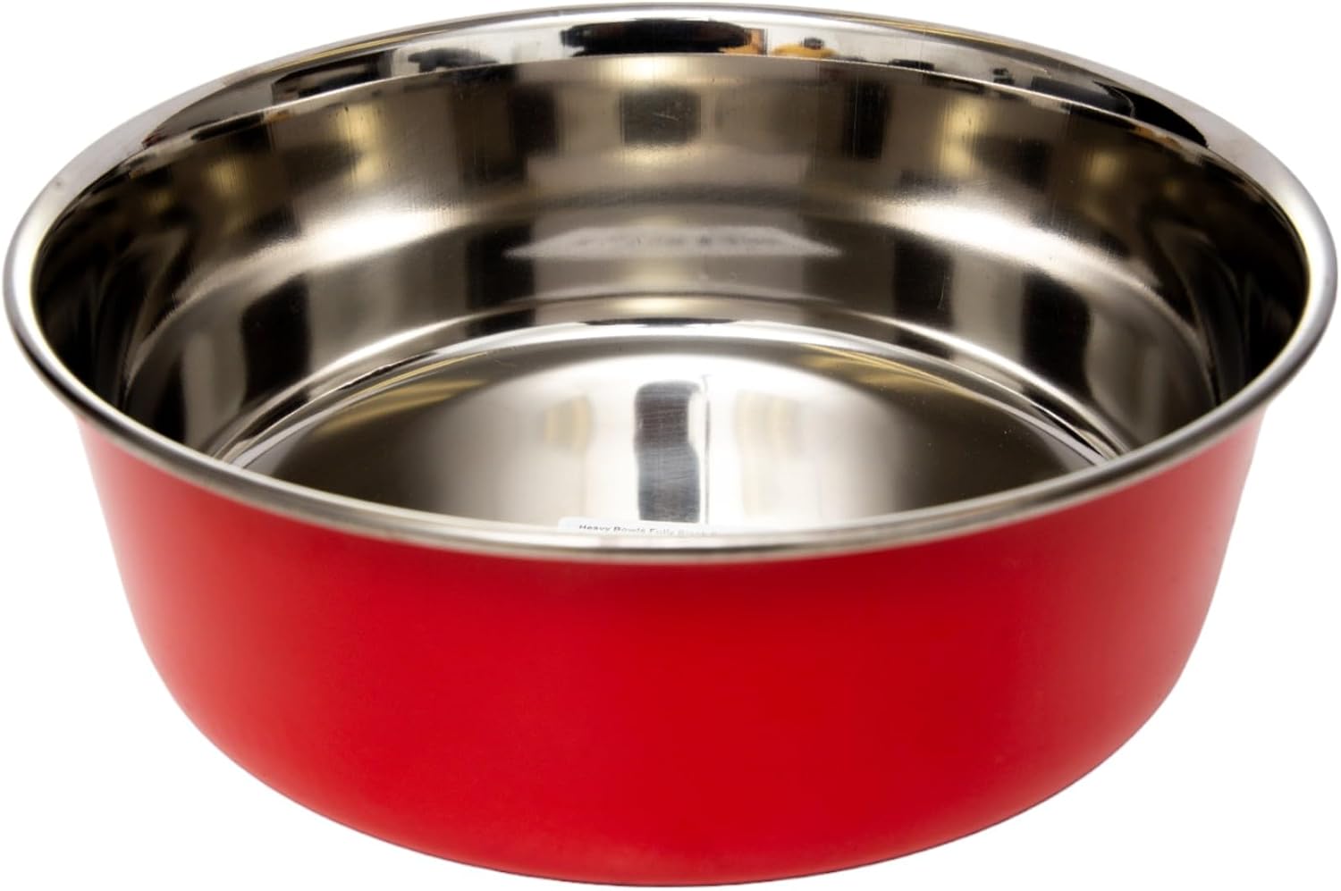 Country Living Set of 2 Heavy Gauge Stainless Steel Dog Bowls - Non-Skid, Durable & Rust-Resistant - Perfect for Food & Water - Vibrant Red, 96 oz Capacity