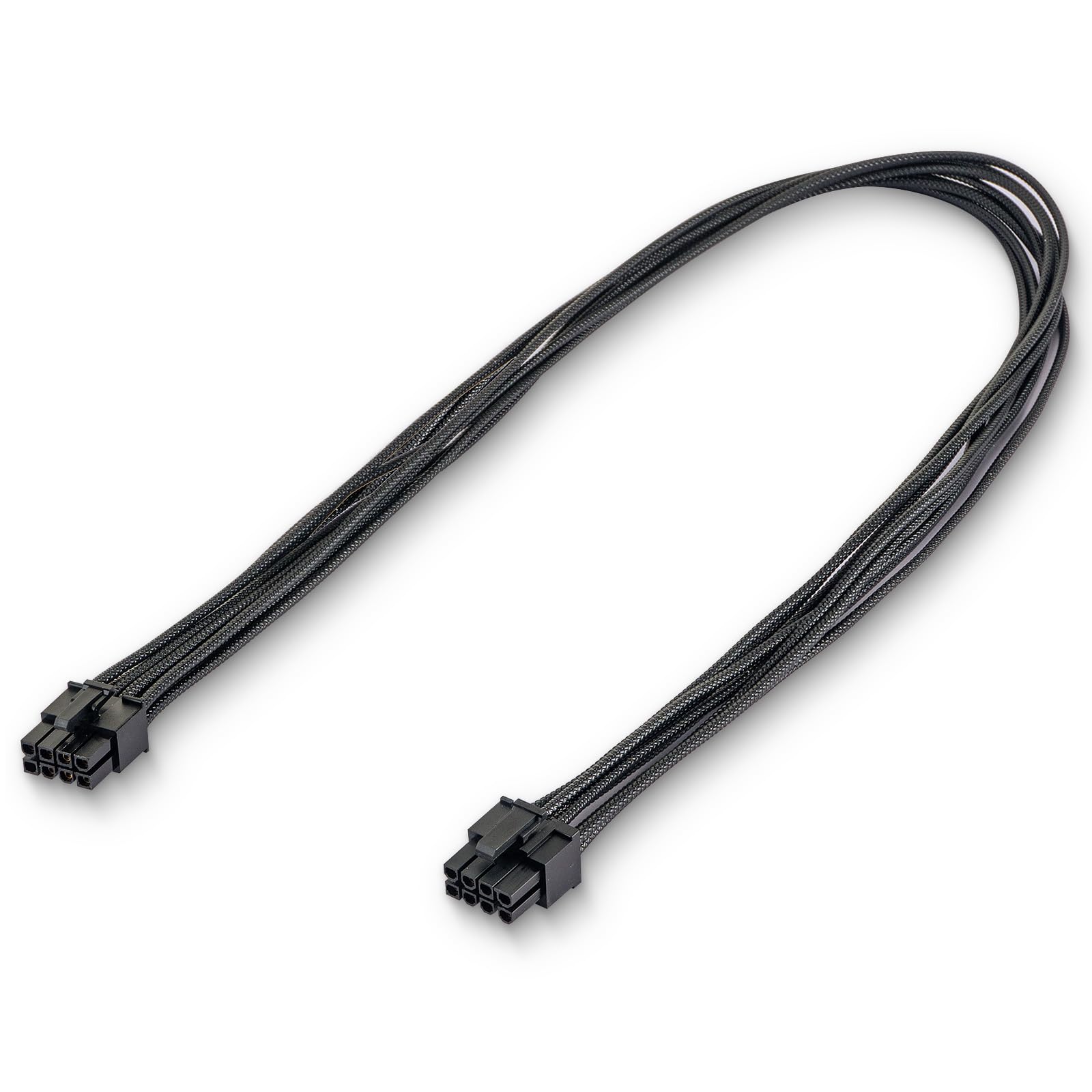 Photo 1 of PCIE Power Cable for Corsair & Thermaltake: 65CM, 8-Pin to 6+2 Pin, Male-to-Male GPU Cable for ARESGAME Modular Power Supply, 18AWG, Black (25.5")
