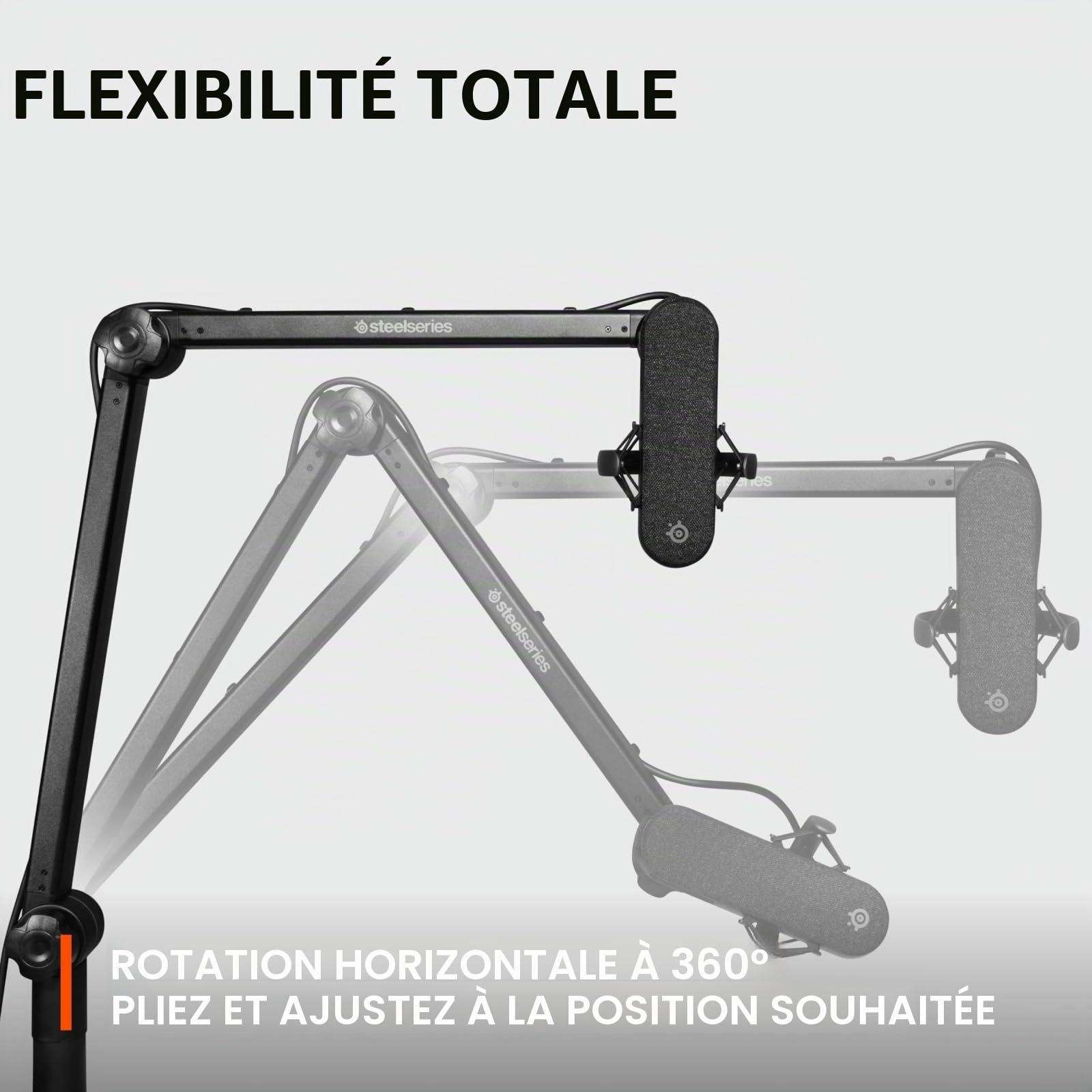 SteelSeries Alias Pro Microphone XLR & Stream Mixer + SteelSeries Alias Perche Micro - Capsule 3X Plus Grande pour Jouer, Streamer, Podcaster - Interface USB/XLR - Rotation à 360° - Pince de bureau