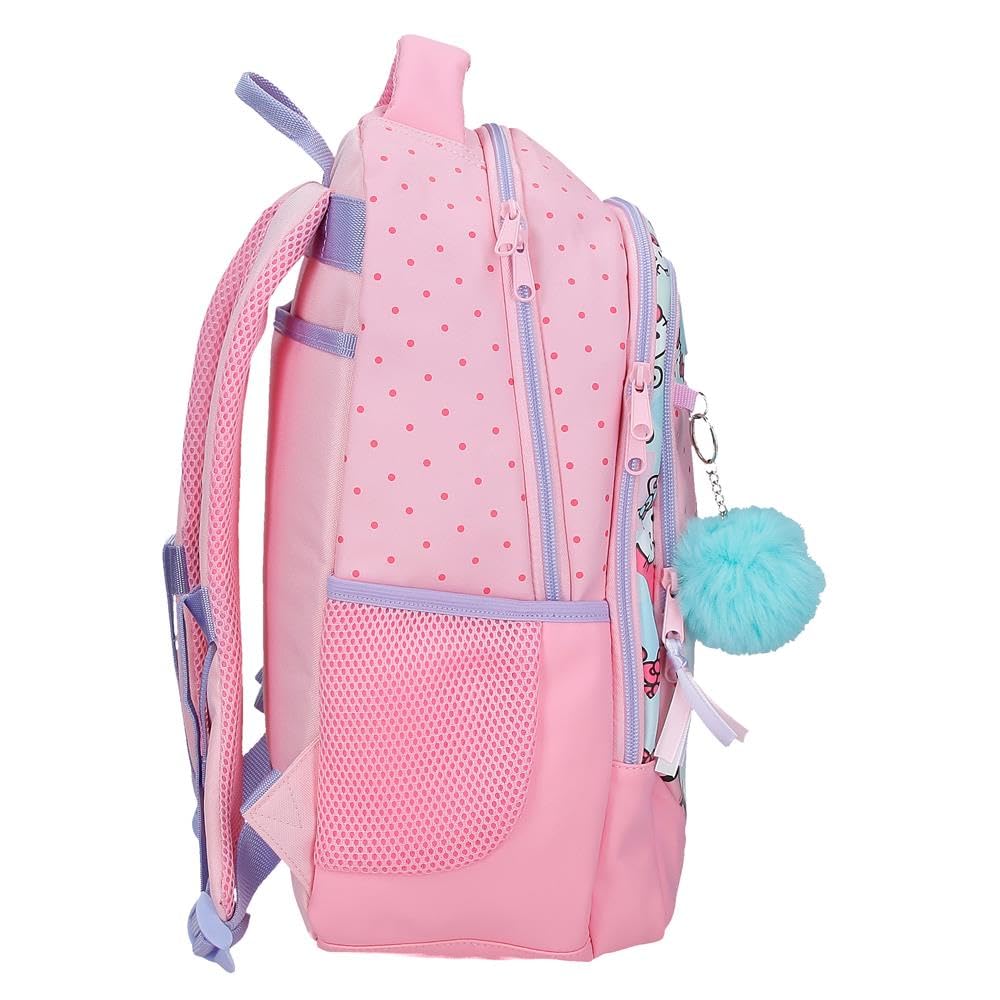 Sanrio Hello Kitty Bows Mochila infantil, mochila escolar, fabricada en Poliéster, bolsillos laterales, tirantes anchos ajustables de Joumma Bags