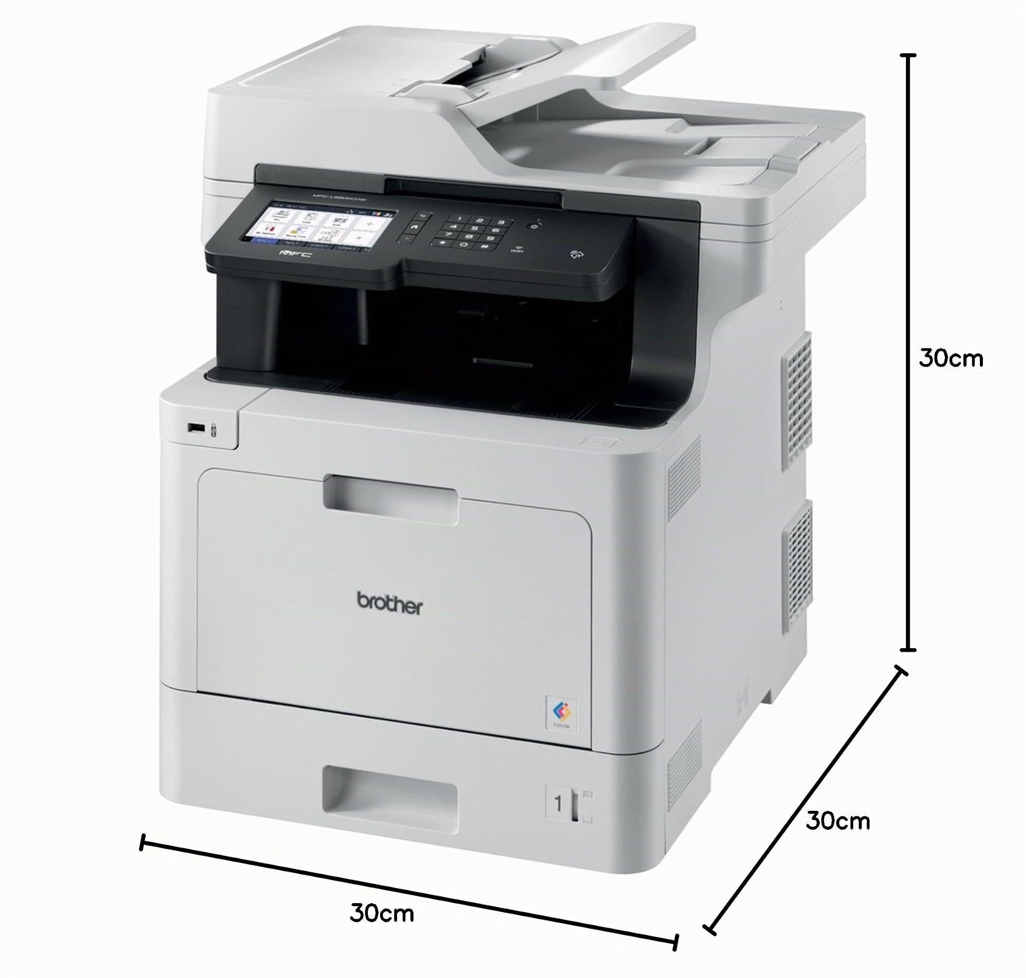 Brother MFC-L8900CDW MFCL8900CDW - Impresora multifunción láser 4 en 1 (31 ppm, Impresora, escáner, fotocopiadora, fax) Blanco/Negro, MFCL8900CDWG1