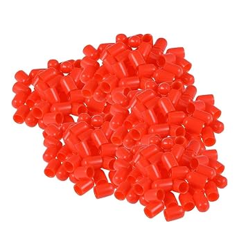 200pcs 6mm Screw Thread Protectors Rubber Round End Cap Cover Flexible Tube Caps Tubing Tip