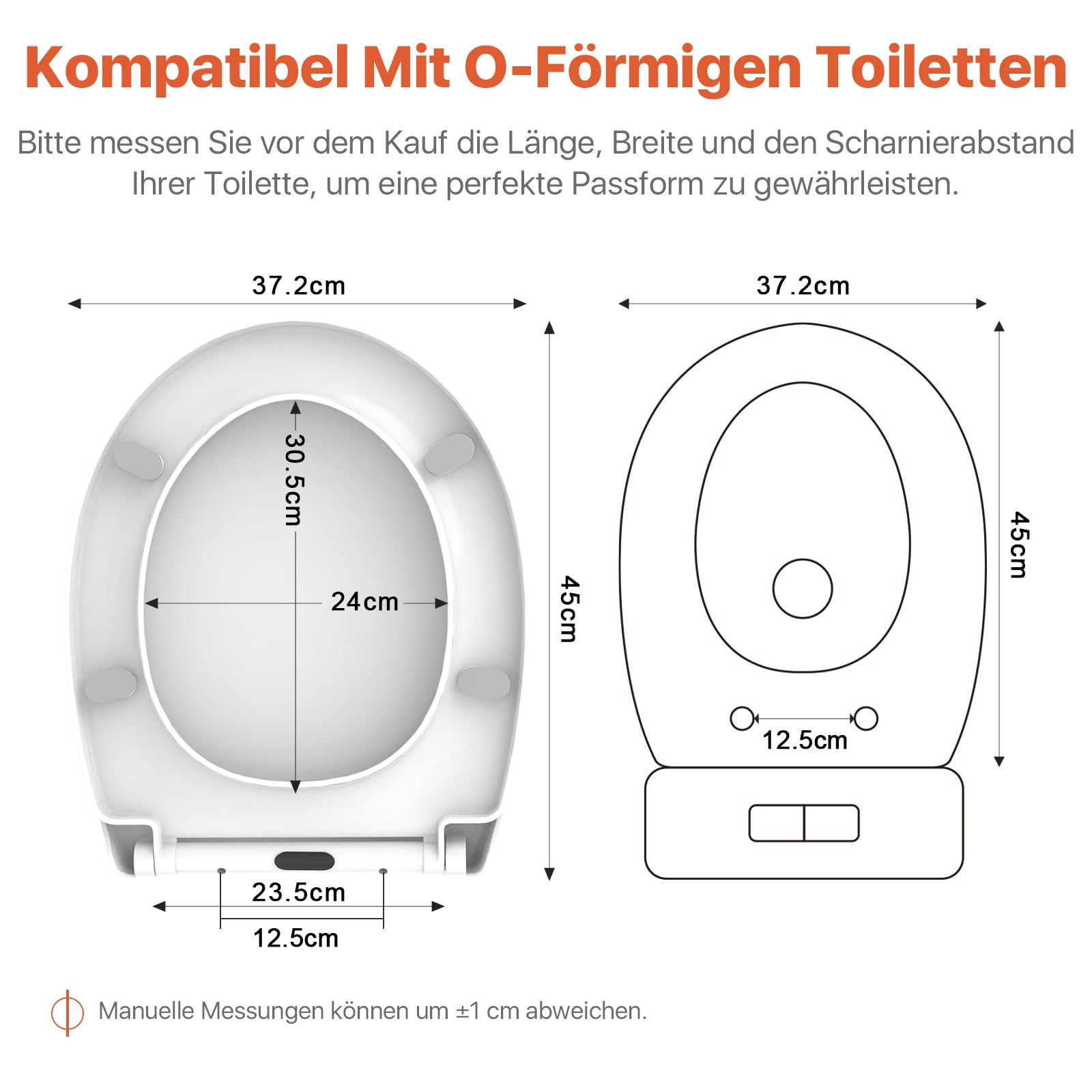 Image secondaire de Abattant WC AIMAX Ovale avec Fermeture Douce - Lunette Toilette Blanche Universelle
