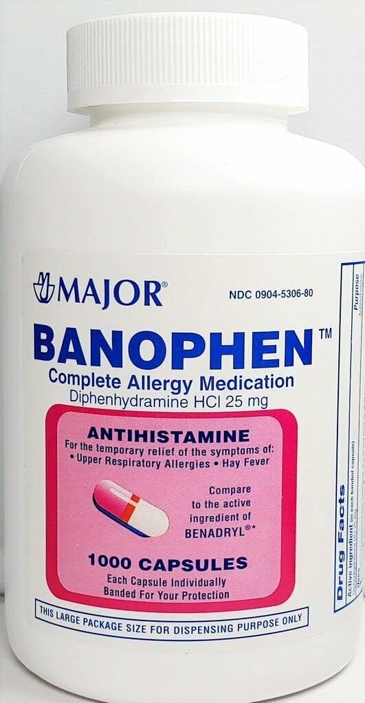 Amazon.com: MAJOR Diphenhydramine 25mg Minitabs 100ct btl : Health ...