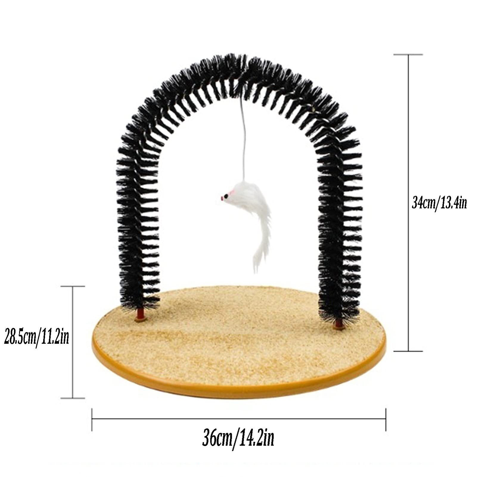 Katzenbürste Katze Ecke Pinsel - 3 In 1 Funktionaler Katzenbogen, Langhair Kurzhaar Selbstpflegekamm, Indoor Pet Toy Scratcher (Size : Cat Arch)