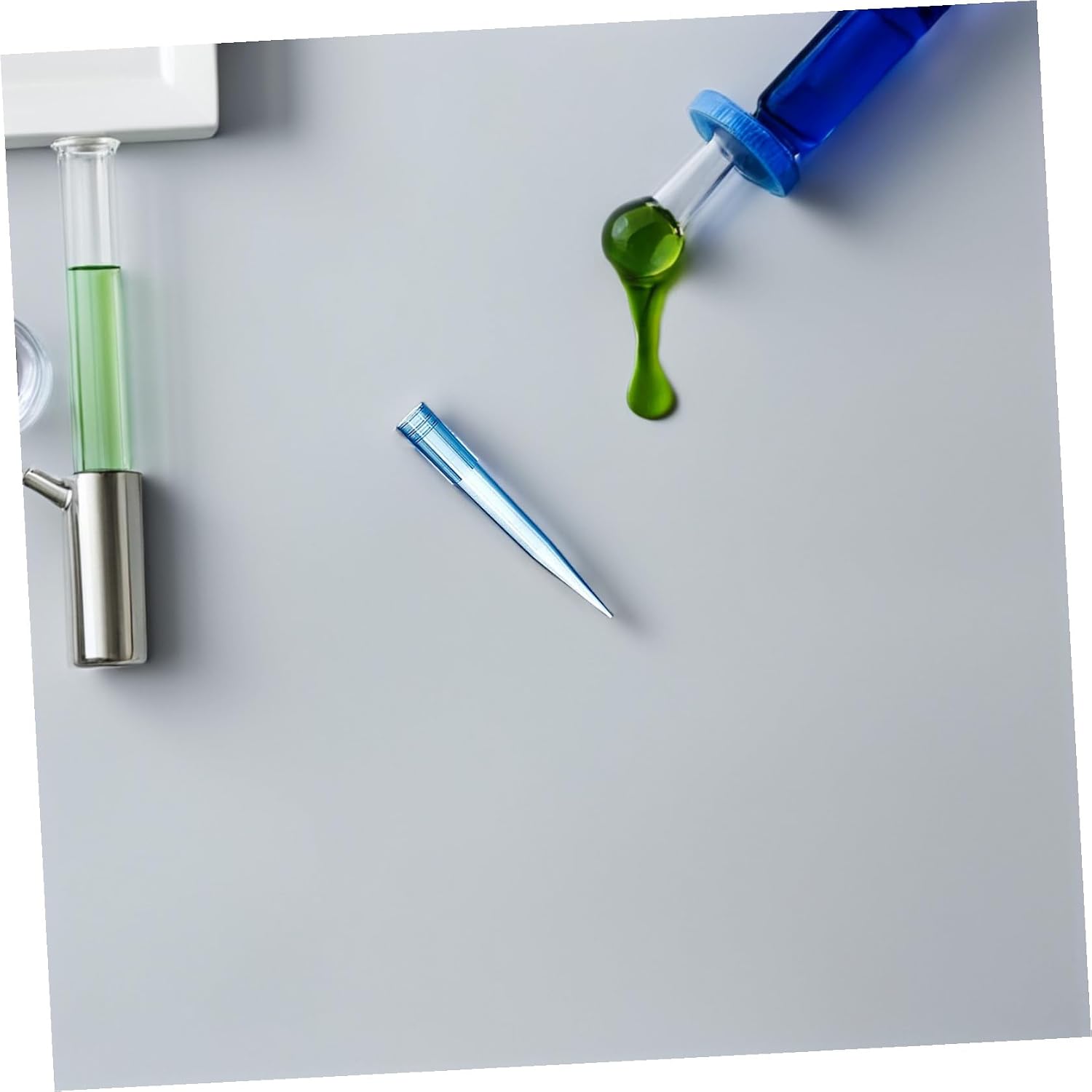 500pcs Plastic Pipette Tips Μl Lab Liquid Pipettor Accessories for Accurate Sample Dispensing and Secure Seal Compatible with Multiple Pipettor Models