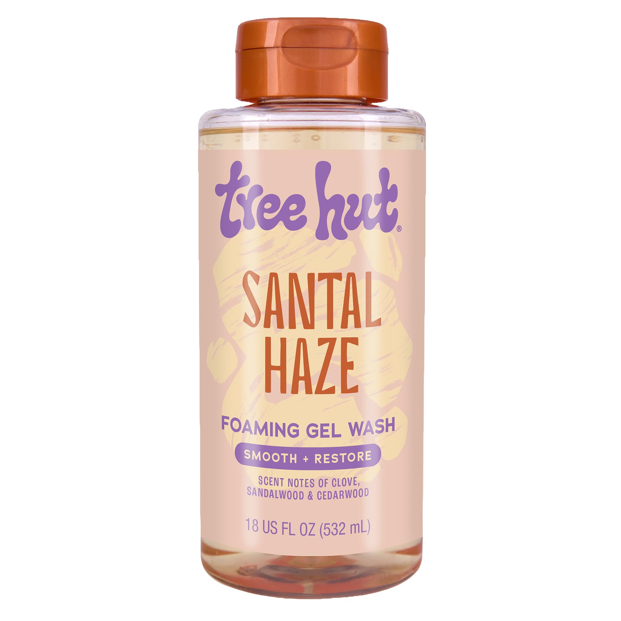 Tree Hut Santal Haze Foaming Gel Wash Hydrating Moisturizing Body Wash with Shea Butter Nourishing Essential Oils Daily