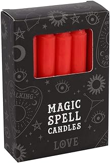 Green Tree Love Spell Candles Pack of 12, Red