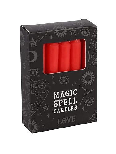 Magic Spell - Love Set of 12 Red Candles 10cm