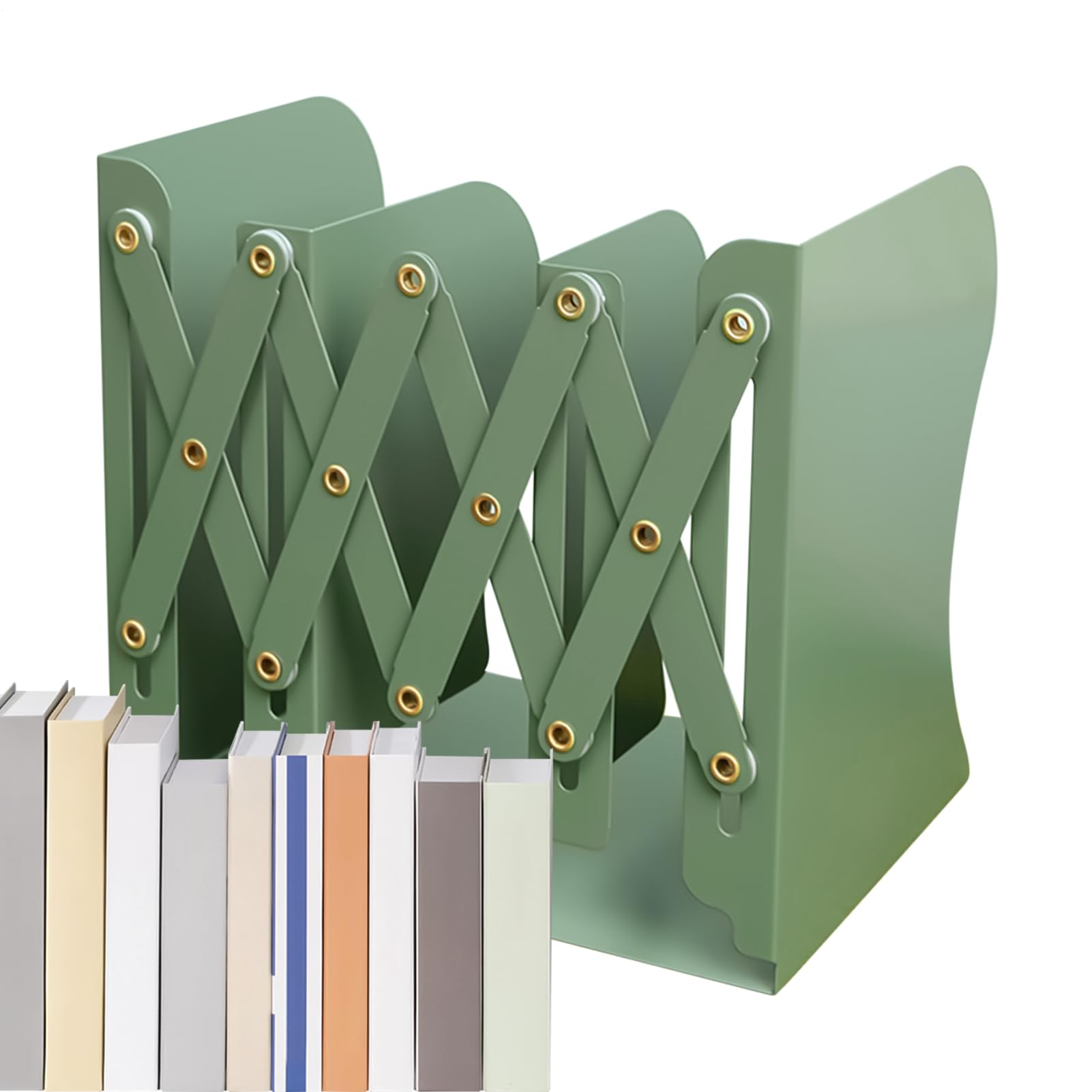 Serre-livres pour étagères métallique extensible et antidérapant pour bureau