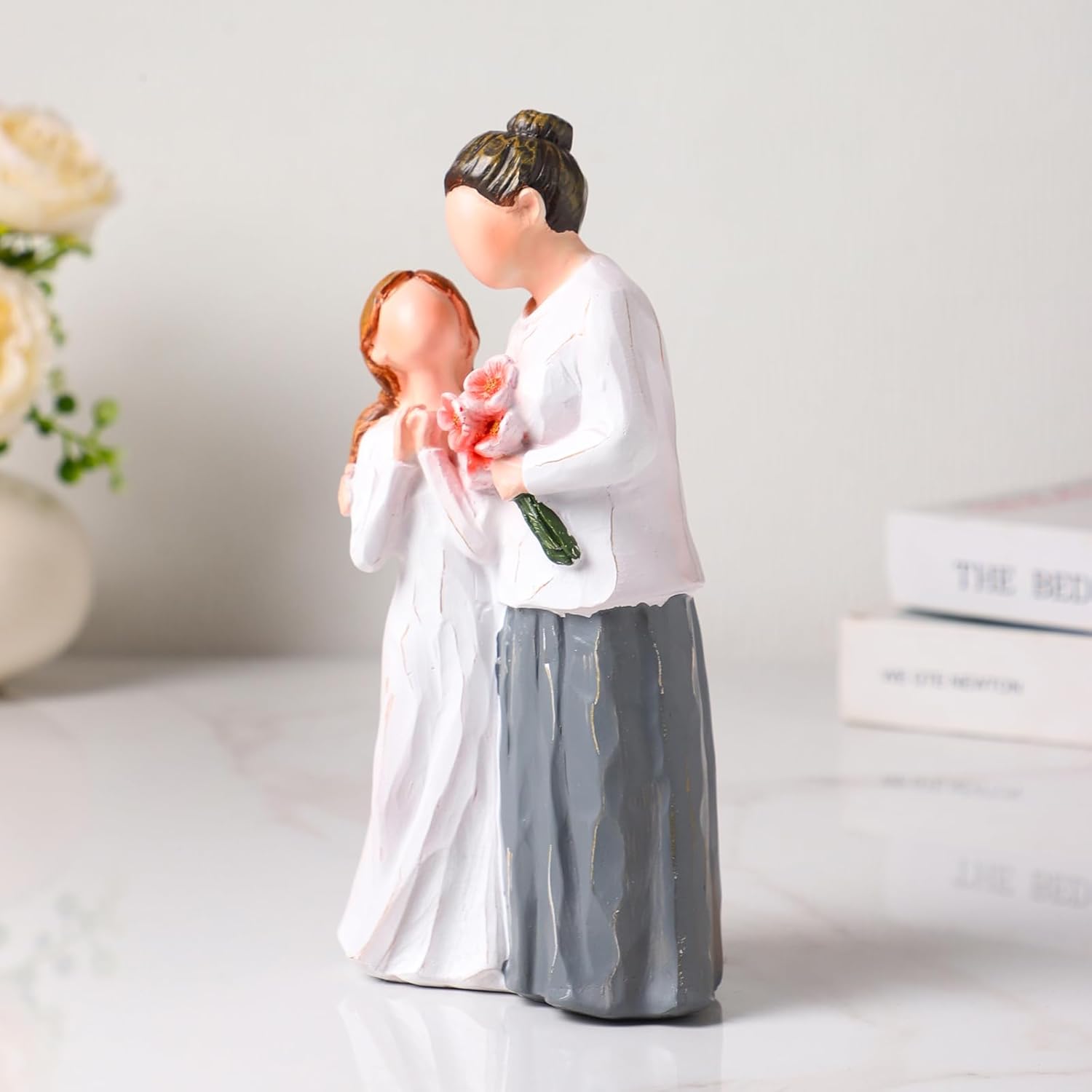 BUTILIVEEN Grandma and Granddaughter Figurines, Gifts for Mothers Day, Christmas and Birthday from Grandkid to Grandmother, Hand Painted Statue, 8inch, Resin - Image 8