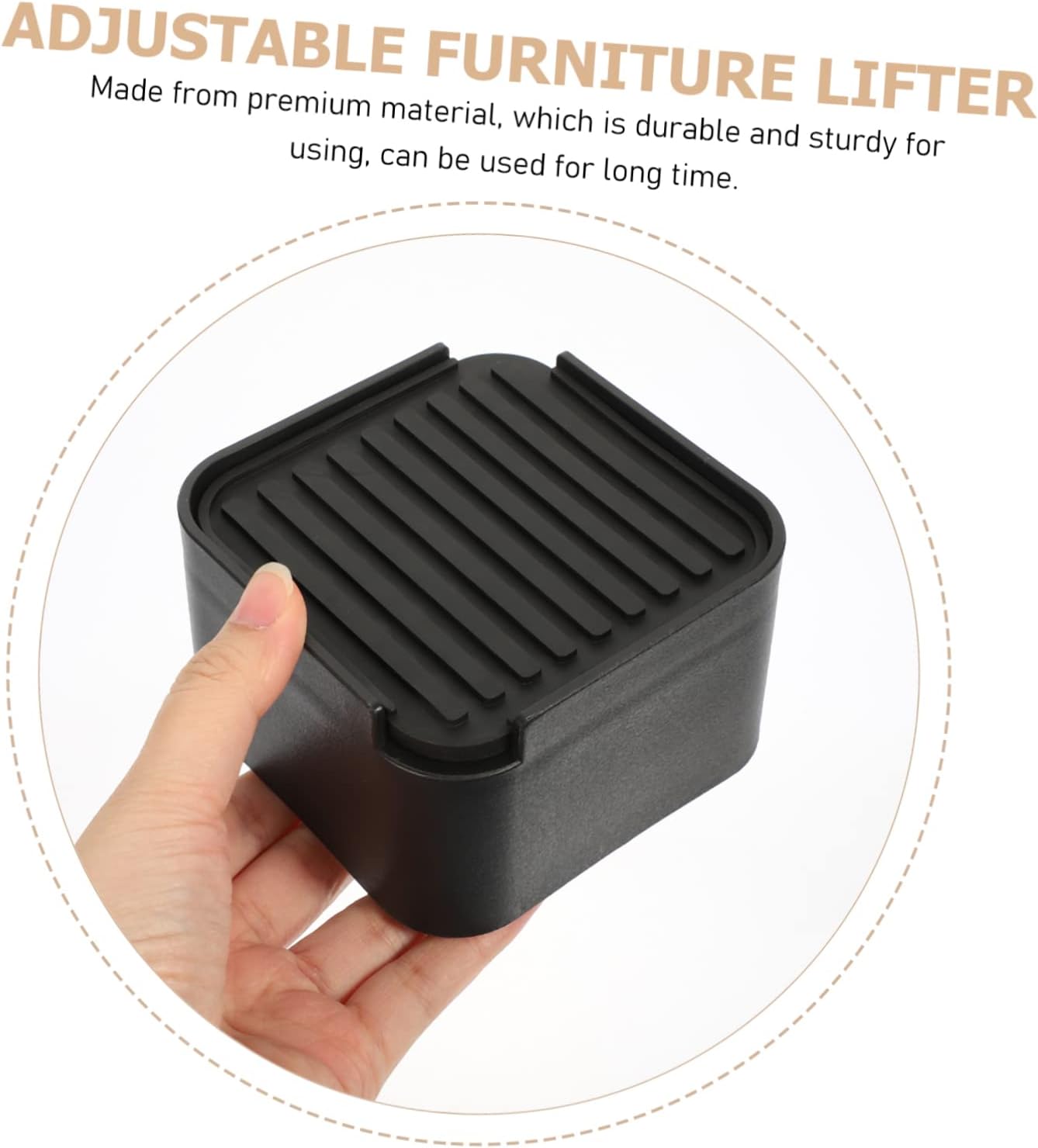 Bed Risers 4 Inch Furniture Risers Table Risers for Home Office Non-Slip Pad Set