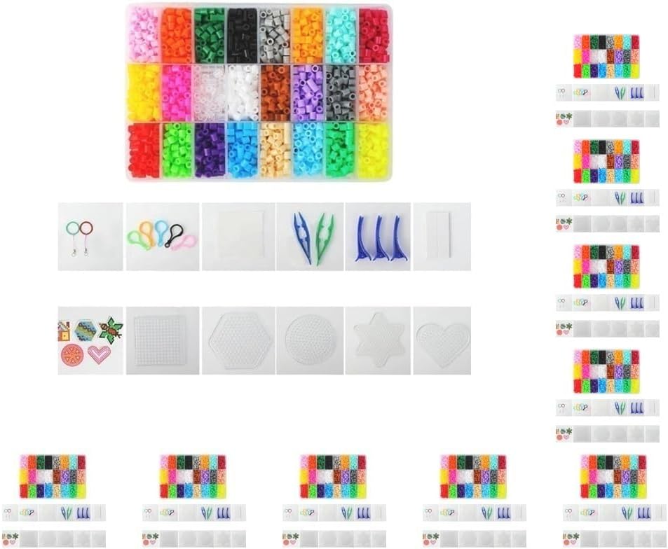 10セットヒューズビーズキット フュージョンハマビーズ パーラービーズ