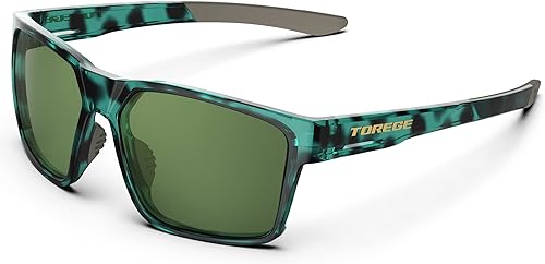 TOREGE Gafas de sol deportivas polarizadas con 3 lentes intercambiables para hombres y mujeres, gafas de béisbol TR65