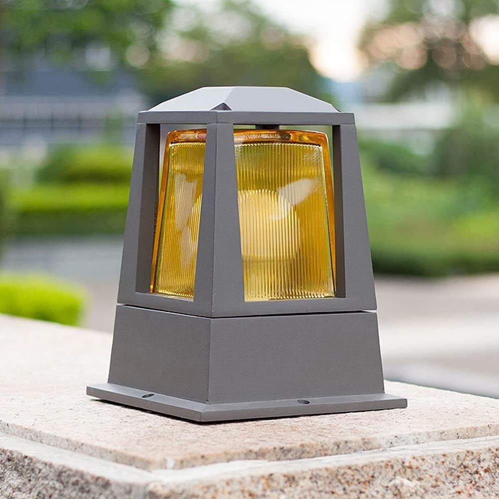 防水アルミグラスライト 街灯ボールガラスランプシェード 屋外芝生柱ポストランタン ハイフロアランプ コミュニティポール 街灯装飾 1ポストライト屋外 ランプポストライト、防水アルミグラスライト街灯ボールガラスランプシェード屋外芝生ピラーポストランタンハイフロア ... 屋外用ポストライト、5W COB LED芝生柱ライト IP65防水 スクエア屋外柱ライト モダン ミニマリスト 中庭ビューポストラン