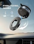 Lamicall for Magsafe Car Mount, [Bumpy Road Stable] Phone Mount for Car, 360° Adjustable Suction Cup Phone Mount Dashboard Windshield Vacuum Phone Holder in-Dash DVD & Video Receivers Gifts for Men