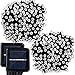 Lemontec Solar String Lights, 200 Led Holiday String Lighting Outdoor Solar Patio Lights Fit Chrismas Garden Wedding Party Landscape[White], 2 Pack 400 LED