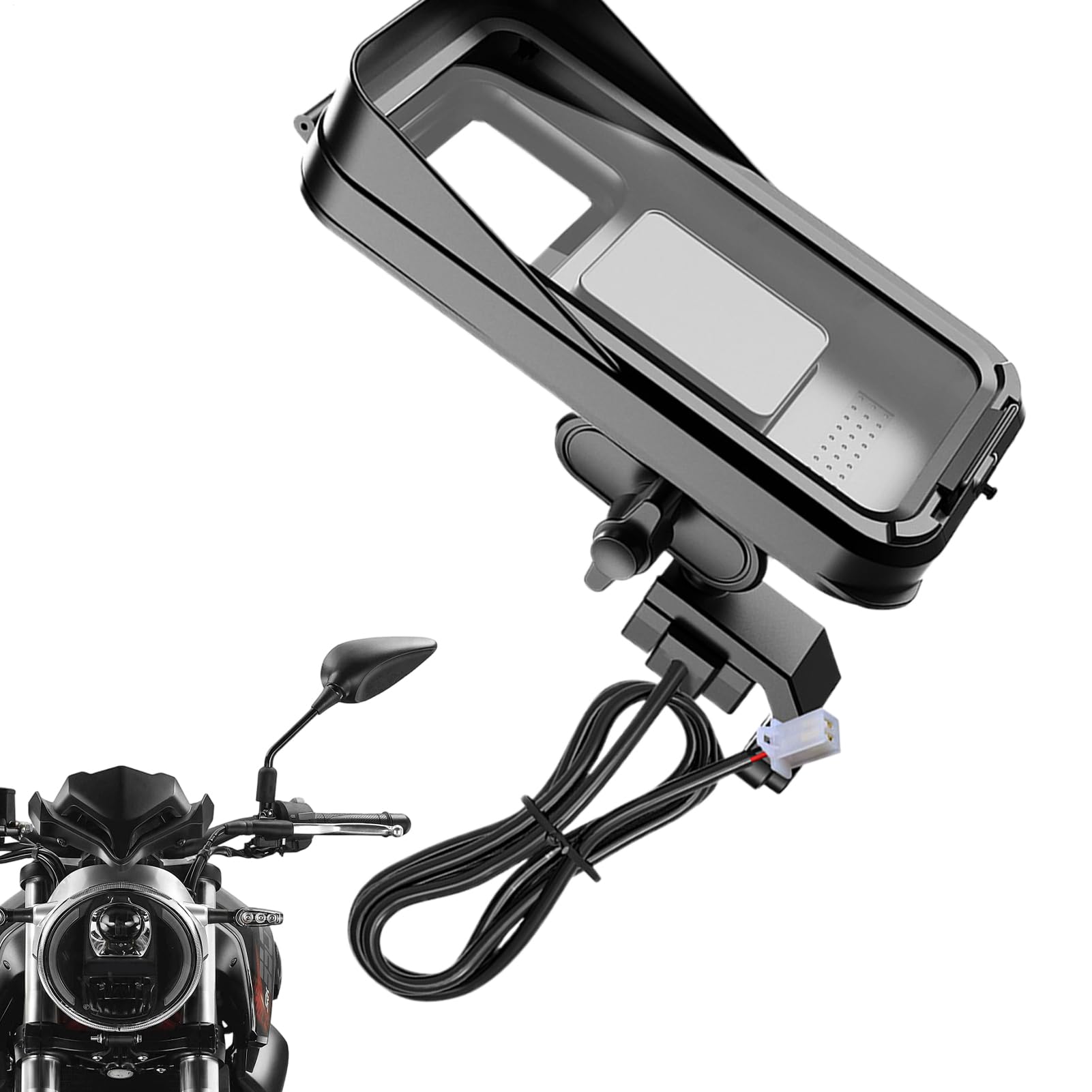 Uchwyt Na Telefon Do Hulajnogi Elektrycznej GPS Nawigacja Nagrywanie Wideo | Wodoodporny Uchwyt Na Telefon Z Osłoną Deszczową Nagrywanie Wideo Transmisja Na Żywo Do Roweru Motocykla Wycieczki Szos