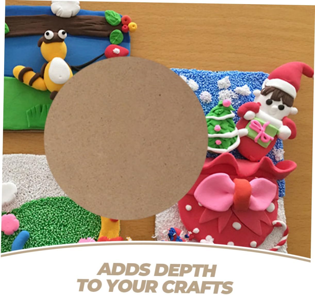 10pcs Pottery Crafting Boards Lightweight Wood Clay Backing for DIY Art Projects for Sculpting and Painting Natural Material