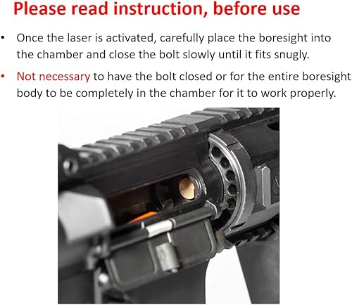 Miniatura 5 de MYMY 6.5 Creedmoor - Vista láser roja, nuevo diseño boresighter, carcasa de aluminio rojo anodizado, batería gratuita incluida (nueva versión)