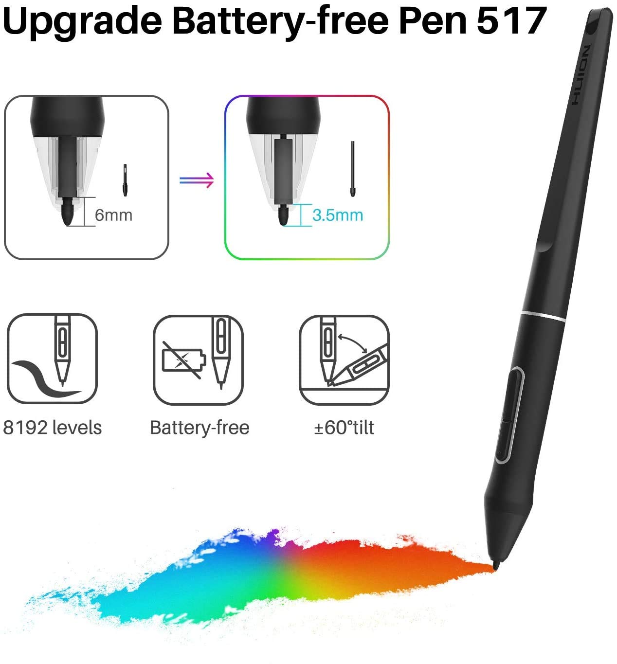 HUION Kamvas 12 Tablet Mesa Digitalizadora de desenho gráfico com