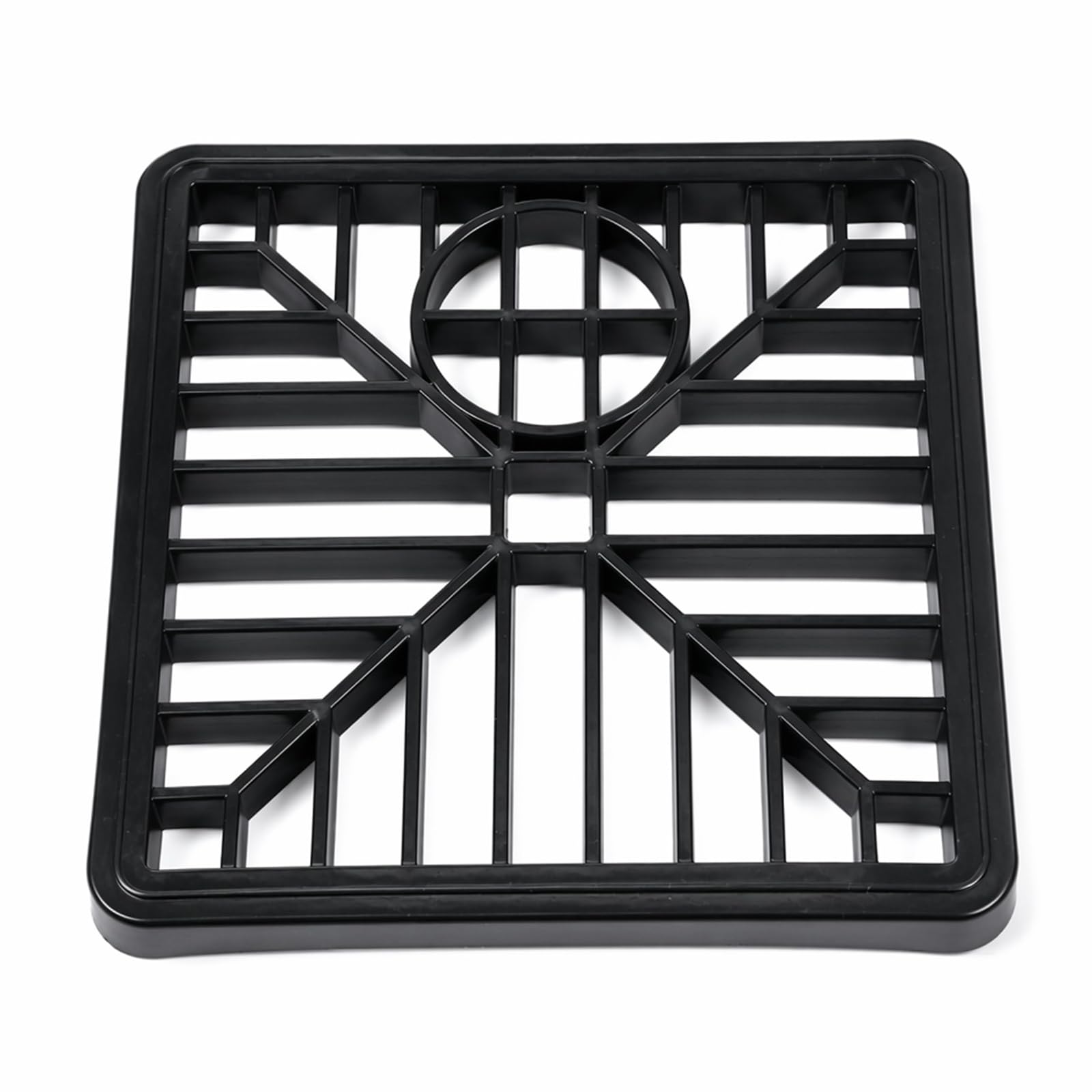 Black Plastic Drain Covers Outdoor, Weather Resistant PVC Grate