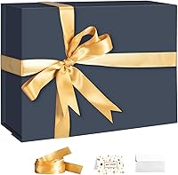 Vista 10 de Cajas de regalo blancas con tapas, caja de regalo de 9 x 7 x 4 pulgadas con cinta, cajas de regalo plegables con cierre magnético para regalos, caja