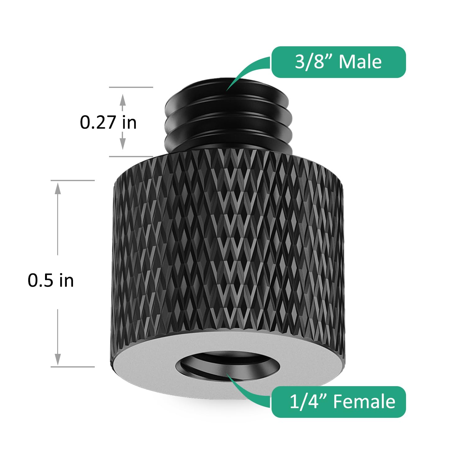 4 Pièces Adaptateur de Vis de Caméra Filetage 1/4" Femelle à 3/8" Mâle et 3/8" Femelle à 1/4" Mâle Adaptateurs Trépied de Microphone pour Trépied de Caméra, Monopode, Support de Mic