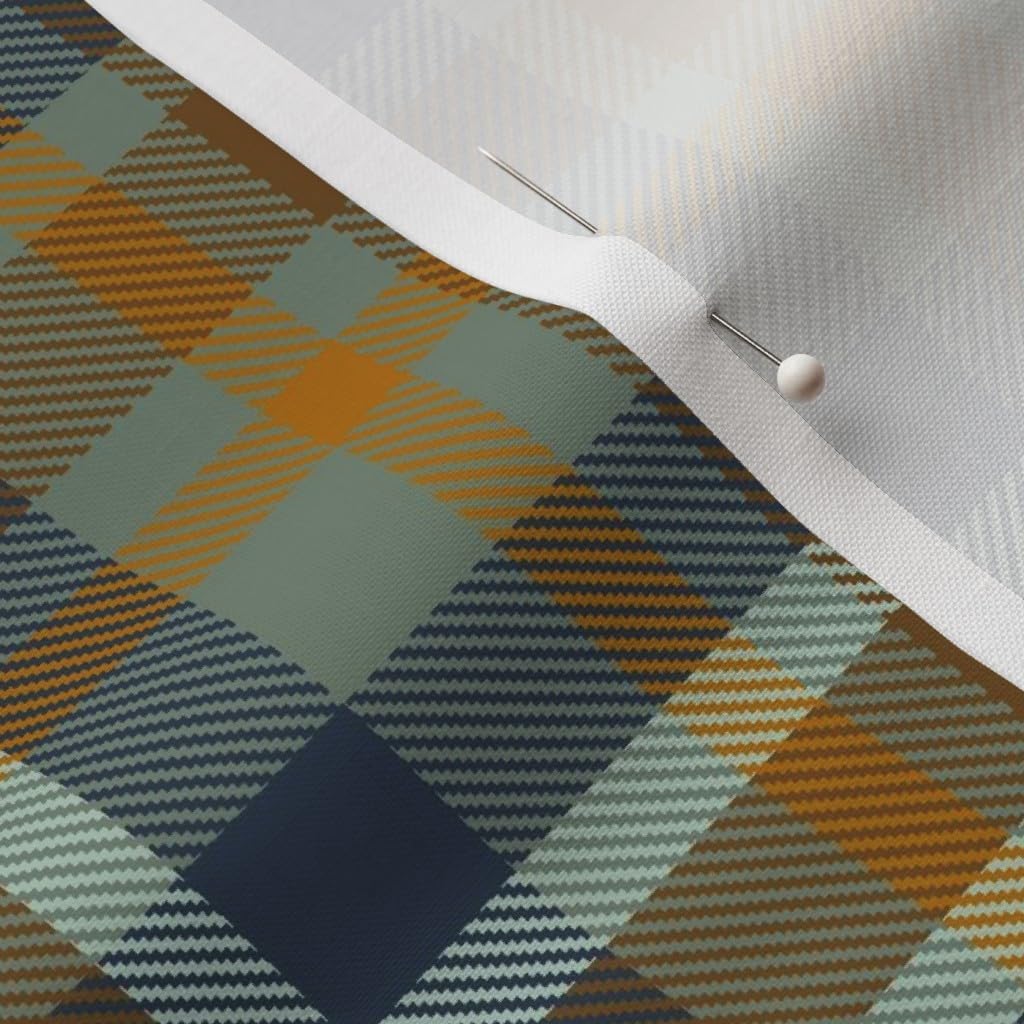Spoonflower Fabric - Rustic Plaid Traditional Tartan Earth Tone Cabin Masculine Large Scale Printed on Petal Signature Cotton Fabric Fat Quarter - Sewing Quilting Apparel Crafts Decor